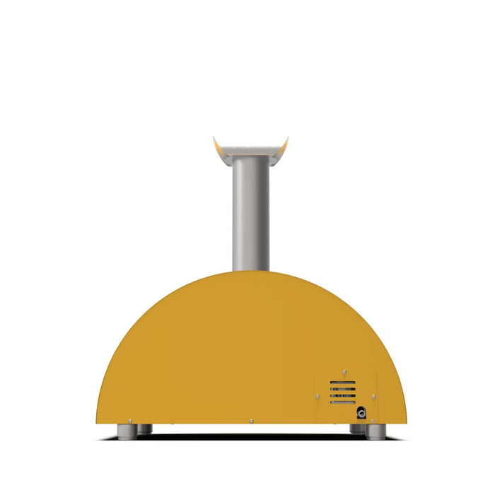 Alfa Moderno 2 Pizze 24-Inch Countertop Wood-Fired or Gas-Powered Pizza Oven - Fire Yellow - FXMD-2P-GGIA-U