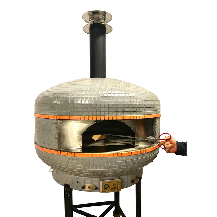 WPPO 28-Inch Professional Lava Digital Controlled Wood-Fired Pizza Oven With Convection Fan WKPM-D700