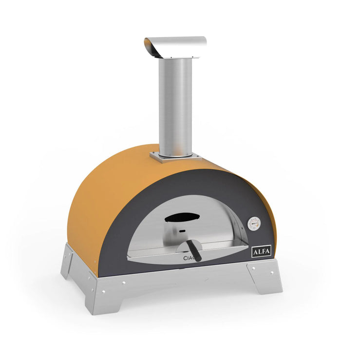 Alfa Legacy Ciao 27-Inch Countertop Wood-Fired Pizza Oven - Fire Yellow - FXCM-LGIA-T-V2