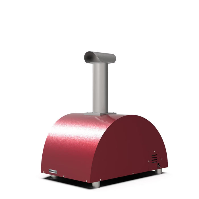 Alfa Moderno 2 Pizze 24-Inch Countertop Wood-Fired or Gas-Powered Pizza Oven - Antique Red - FXMD-2P-GROA-U