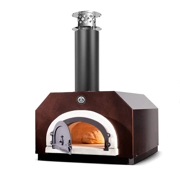 Chicago Brick Oven CBO-500 Countertop (Pre-Assembled) with Metal Insulating Hood Wood Fired Pizza Oven 27" x 22" Cooking Surface CBO-O-CT-500