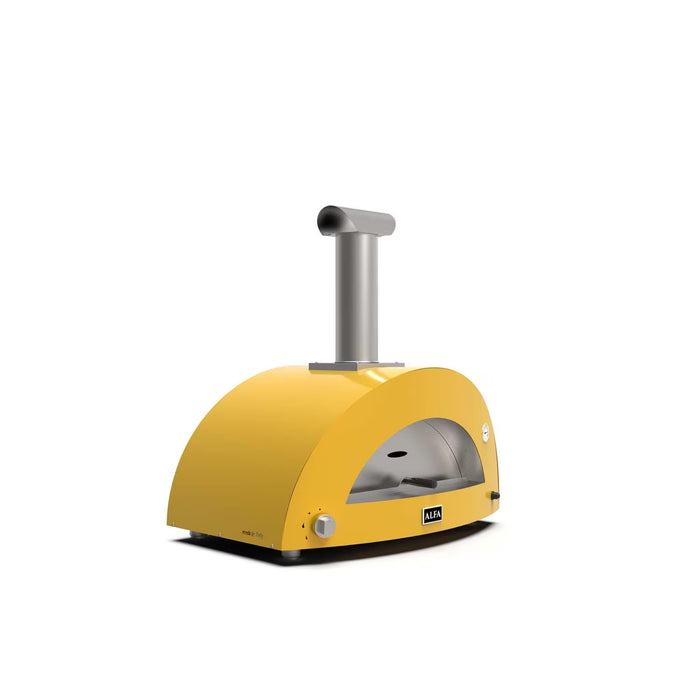 Alfa Moderno 3 Pizze 31-Inch Countertop Wood-Fired or Gas-Powered Pizza Oven - Fire Yellow - FXMD-3P-MGIA-U