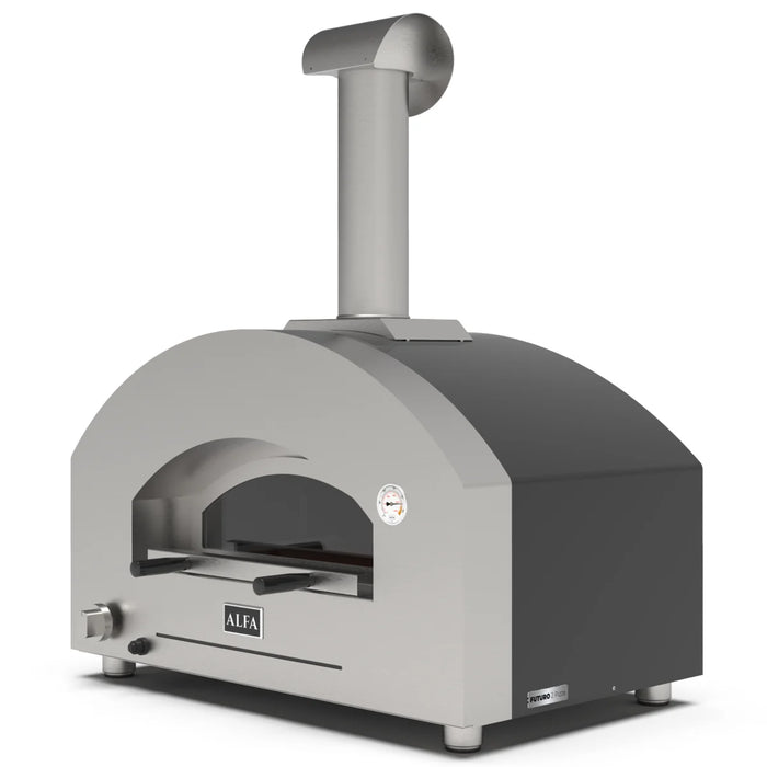 Alfa Futuro 2 Pizze Countertop Gas-Powered Pizza Oven FXFT-2P-MSB-U