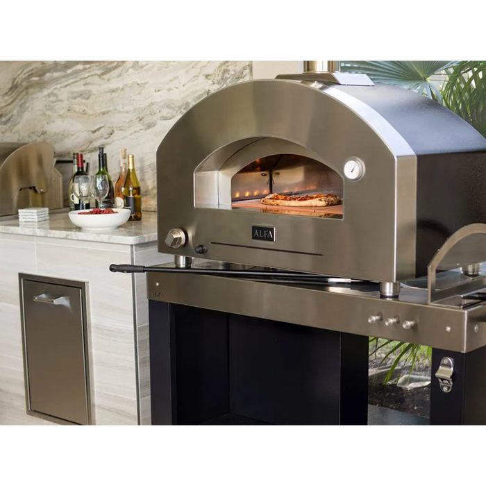 Alfa Futuro 2 Pizze Countertop Gas-Powered Pizza Oven FXFT-2P-MSB-U