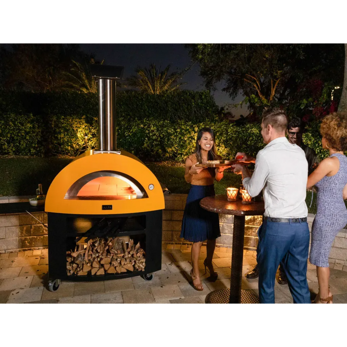 Alfa Moderno 5 Pizze 33-Inch Countertop Wood-Fired or Gas-Powered Pizza Oven - Fire Yellow - FXMD-5P-MGIA-U